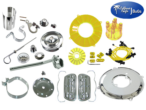 Super VW Chrome & Color-Deluxe Engine Dress Up Kit, Yellow